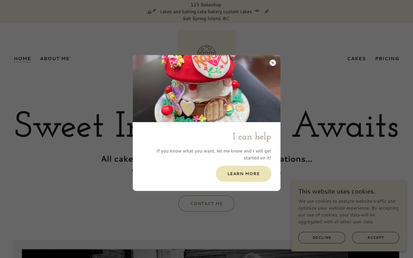 The current homepage